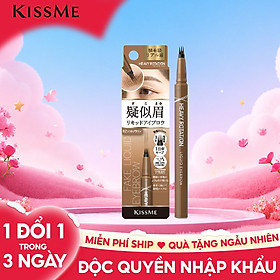 Bút Nước Kẻ Lông Mày Dạng Phẩy Sợi Chống Thấm Nước Nét Kẻ Siêu Mịn Màu Nâu Nhạt #02 Kissme Heavy Rotation Liquid Eyebrow 0.4 mL