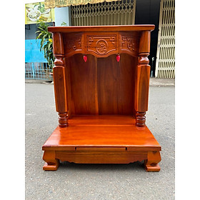 Mua Bàn thờ thần tài ông địa gỗ Tràm cột vuông 60 x 81cm