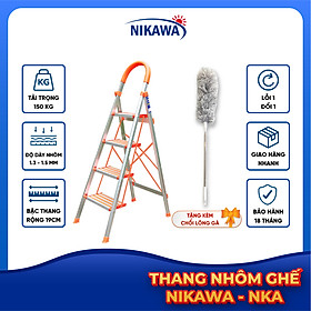Thang Ghế Nikawa NKA-04 - 4 Bậc - 97cm - Màu Bạc