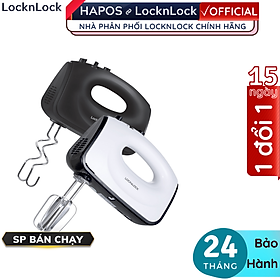 Máy Đánh Trứng Lock&Lock EJM501DGRY (300W) - Hàng Chính Hãng, 5 Tốc Độ Đánh Tùy Chỉnh Nhào Bột Nhanh Và Dễ - Hapos