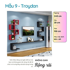 Mua Kệ Tivi Treo Tường Phong Cách Hiện Đại Thương Hiệu SMLIFE (Nhiều mẫu  có thể đổi Size và màu sắc)