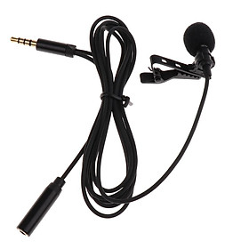 2-3pack 3.5mm Plug Clip On Lapel Collar Condenser Microphone with Earphone