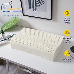 Mua Gối Cao Su Non Thiên Nhiên Lượn Sóng - Massage Chống Đau Cổ Vai Gáy 100% Tự Nhiên