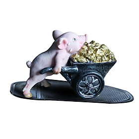 Miniature Pig Figurine Adorable Home Collectible Miniature Pig Garden Statue