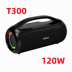 Sodlk 120W Power Bluetooth loa loa lớn âm lượng không thấm nước ngoài trời âm thanh nổi bao quanh tws 10400mah Caixa de Som Color: T300 Black