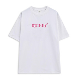 Áo Thun Unisex Richky Premium Tee Luxury BlackPink Trắng - RKP02
