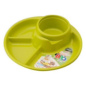 Mua Khay Ăn 3 Ngăn Cho Bé Có Kèm Khay Để Cốc  Thìa Dĩa - Màu Xanh - Nội Địa Nhật Bản