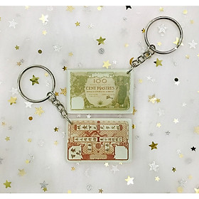 MÓC KHÓA HÌNH TIỀN XƯA - Tờ tiền 100 đồng Thành Thái Hải Phòng siêu hiếm