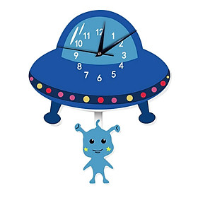 Lovely Cartoon Swing Wall Clock Wall Stickers Decor Creative Animal Clock