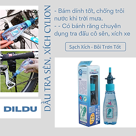 Dầu Tra Xích, Sên, Líp Xe Đạp Thể Thao Cao Cấp - Có Đầu Tra Chống Rò Rỉ - 60ml