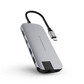 Cổng chuyển Hyperdrive Slim 8 in 1 USB-C Hub dành cho Macbook, PC và Devices - Hàng Chính Hãng