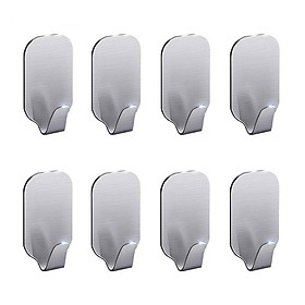 Combo 8 móc inox 304 dán tường treo đồ gia đình