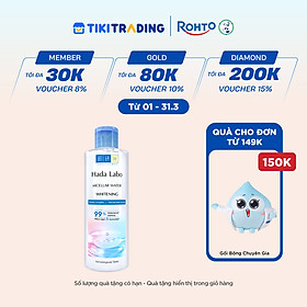 Nước tẩy trang sạch sâu dưỡng trắng Hada Labo Micellar Water Whitening 240ml