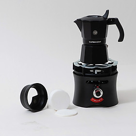 Mua Combo bình moka nhôm 2 cup 90ml màu đen CAFE DE KONA