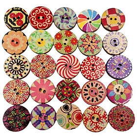 4x 100pcs Round Vintage Flatback Buttons Sewing Scrapbooking Crafts 20mm