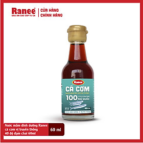 Nước mắm dinh dưỡng Ranee cá cơm vị truyền thống 40 độ đạm chai 60ml ( 1 chai x 60ml)