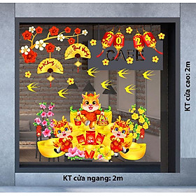 DECAL TRANG TRÍ TẾT 2024 CHO TIỆM SPA