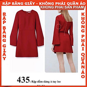 Rập giấy A0 đầm nữ mã 435 (BẢN VẼ)