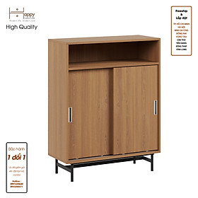 [Happy Home Furniture] LUCA, Tủ lưu trữ 3 ngăn cánh lùa - Chân sắt, 86cm x 36cm x 110cm ( DxRxC), TCL_018