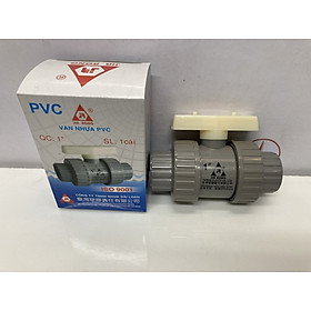 Mua Van hai (2) đầu rắc co 34 nhựa PVC Jiarong _ UB010
