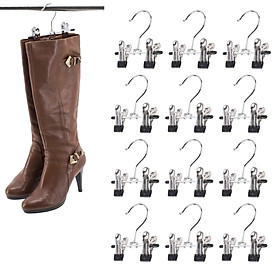 Bộ 12 móc treo cho đôi giày đôi có thể điều chỉnh, tiết kiệm không gian cho giày, vớ, túi, clip treo