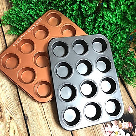 Mua Khay Khuôn làm bánh CupCake Chống Dính Loại 6 và 12 ô. Dung cụ làm bánh NƯỚNG Bánh QUI  Muffin  Tart  Pie. DỤng cụ làm bánh Nướng hấp chuyên nghiệp. Phù hợp mọi Gia đình Nhà hàng