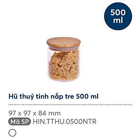 Mua Hũ thuỷ tinh nắp tre Nikko (500 - 1000 - 1500)ml - Hàng chính hãng INOCHI – Tiêu chuẩn nhật bản