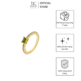 Nhẫn Nữ Danny Jewelry Bạc 925 Đá Màu Xi Vàng 18k N0029Pe/Ro