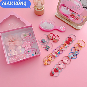 Túi Hộp Kéo 28 Chi Tiết Kẹp Tóc Dây Cột Tóc Làm Quà Tặng Dễ Thương Phụ Kiện Tóc Cho Nữ Và Bé Gái