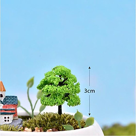 Mô hình cây xanh phát triển từ bé tới lớn nhiều tầng tán lá cao 3-4-6-8-10-11cm