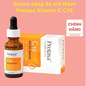 Serum Pretasa Vitamin C C10 - Sáng da- Mờ thâm nám - Dưỡng ẩm sâu cho da