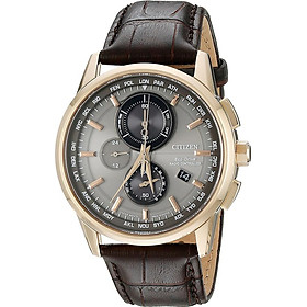 Đồng Hồ Nam Dây Da CITIZEN AT8113-12H (43mm) - Nâu