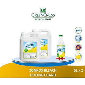 COMBO 2 CAN 5L NƯỚC TẨY ĐA NĂNG ZONROX HƯƠNG CHANH