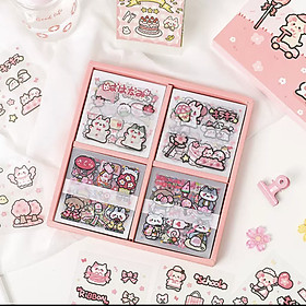 Sticker hộp 100 miếng Sakura cute