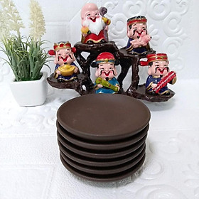 Mua Bộ 6 đĩa kê chén đất nung tử sa