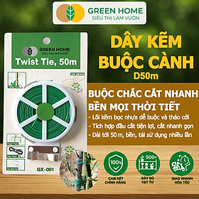 Mua Dây Buộc Cành GreenHome  Dài 50m  Kẽm Bọc Nhựa  Tích Hợp Đầu Cắt Tiện Lợi  Cố Định Thân Cây  Làm Giàn Leo
