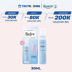 Xịt khử mùi, khóa mùi tỏa hương thơm tự nhiên cơ thể Refre Lactone Moisturizing 30ml