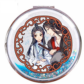 Gương ma đạo tổ sư hai mặt rắc kim tuyến thiết kế tiện lợi thông minh 