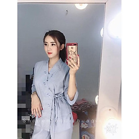 Đồ lam đi chùa# lãnh tụ phối nữ # đồ bộ nữ # quần áo nữ