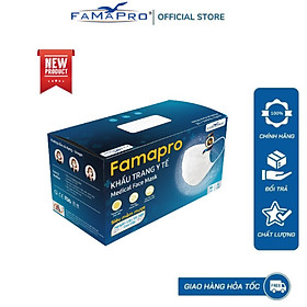 [FAMAPRO - HỘP 50 CÁI] Khẩu trang y tế kháng khuẩn Famapro Vải SMS Siêu mềm mượt