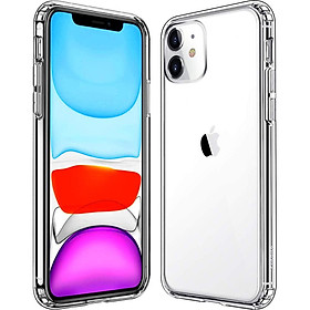 Ốp Lưng Kính Cường Lực Trong Suốt, Viền Máy Dẻo Dành Cho Iphone 11/ 11 Pro/ 11 Pro Max Hàng Chính Hãng Helios