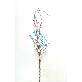 Mua Hoa giả trang trí - Cành hoa Đào (râu) vải cao cấp (cao 95cm)