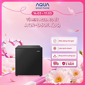 Tủ lạnh Aqua 50 lít AQR-D60FA(BS) - Freeship toàn quốc - Hàng chính hãng