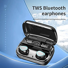 2023 MỚI Tai nghe không dây Bluetooth TWS Giảm tiếng ồn Tai nghe thể thao 9D Âm nhạc HiFi Stereo Tai nghe chống nước cho iphone Màu sắc: Đen 1