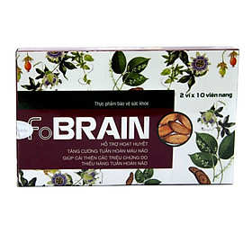 Giảm nhanh rối loạn tiền dình, tăng cường tuần hoàn máu não FoBrain - Hộp 20 viên