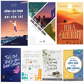 Hình ảnh Combo Sách Nên Đọc Một Lần Trong Đời : Đừng Lựa Chọn An Nhàn Khi Còn Trẻ + Cân Bằng Cảm Xúc + Nóng Giận Là Bản Năng + Nhà Giả Kim + Sống Thực Tế Giữa Đời Thực Dụng + Dám Bị Ghét + Tuổi Trẻ Đáng Giá Bao Nhiêu / BooksetMK