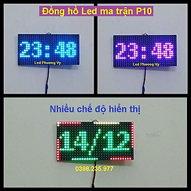 Mua Đồng hồ Led Matrix  Led P10 Full Color đa sắc màu siêu đẹp