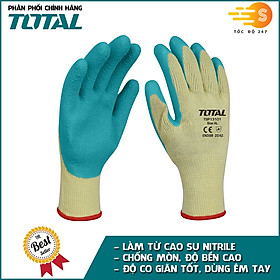 Găng tay cao su đa dụng TOTAL TSP13101 - size XL người lớn, không gây dị ứng, kích thích da, đeo thoải mái, bảo vệ da tay