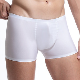 Quần lót nam thun lạnh không đường may, sịp đùi nam cao cấp kiểu dáng boxer nam ôm sát, chất liệu su thoáng mát, mềm mịn và mỏng nhẹ, quần lót cạp nhỏ đơn giản với màu trơn QLW806