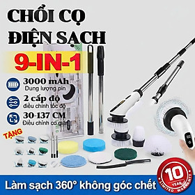Mua Bộ Chổi Điện MX 9in1 Siêu Bền – Rửa Ô Tô  Cọ WC  Lau Bàn Bếp  Kính Hiệu Quả